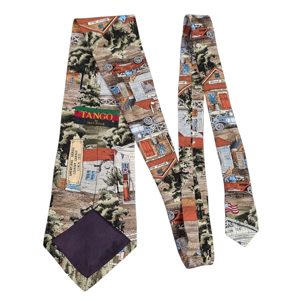 Tango by Max Raab Americana Series Country Garage Silk Necktie House Car‎